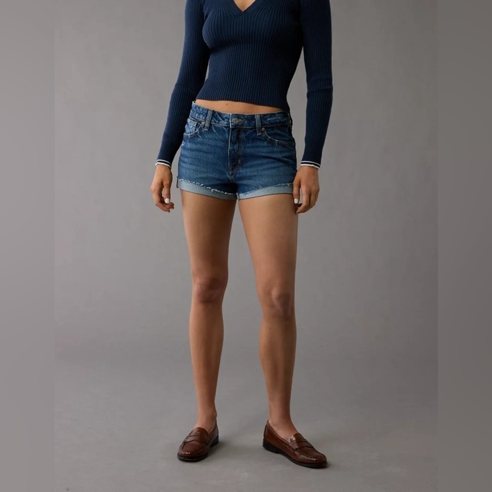 American Eagle Stretch Denim Perfect Shortie – Size 0 – NWT